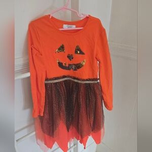 Primark Orange Pumpkin Dress Halloween Costume for Kids Size 7/8